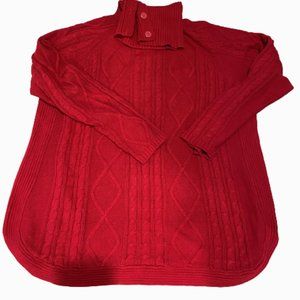 Croft & Barrow Red Cowl Neck Sweater, Size W 1X Never Worn!